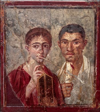 Fresco of Terentius Neo and his wife, Pompeii, House of Terentius Neo, Archaeological Museum of Naples