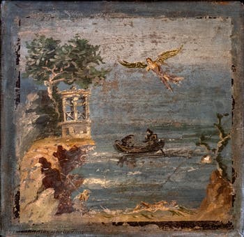 Fresco The Fall of Icarus, Pompeii, Archaeological Museum of Naples