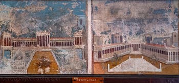 Mural: Porticoes, Gardens and Villas, Pompeii, Archaeological Museum of Naples