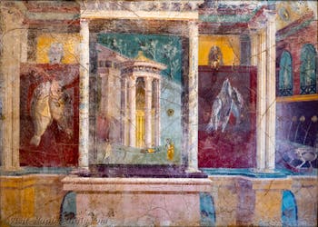Tholos fresco, Pompeii, Insula Occidentalis, Archaeological Museum of Naples