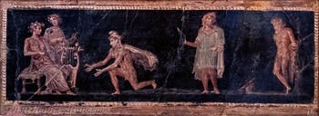 Fresco The Torture of Marsyas, Herculaneum, Archaeological Museum of Naples