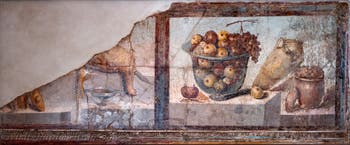 Still Life Fresco, Pompeii, Praeda di Giulia Felice, Archaeological Museum of Naples