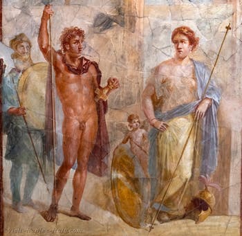 Fresco depicting the marriage of Alexander and Roxane, Pompeii, Casa del Bracciale d'Oro, Archaeological Museum of Naples