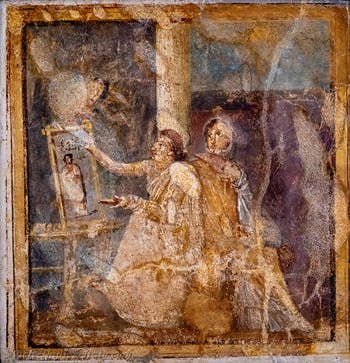 Fresco of a female painter, Pompeii, Archaeological Museum of Naples