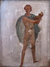 Fresco of a Young Man with a Vase, Stabiae, Villa di Arianna, Archaeological Museum of Naples