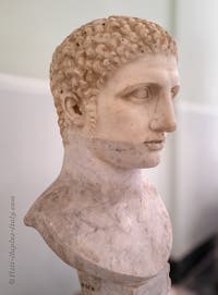 Colossal head of the young Hercules, Farnese Collection, Archaeological Museum of Naples, Italy