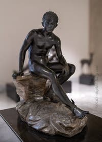 Hermes at Rest, Villa dei Papiri, Herculaneum, Archaeological Museum of Naples, Italy