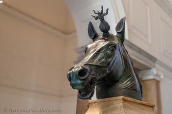 Horse head from Nero’s quadriga, Herculaneum, Archaeological Museum of Naples, Italy