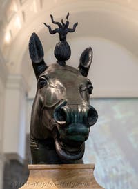 Horse head from Nero’s quadriga, Herculaneum, Archaeological Museum of Naples, Italy