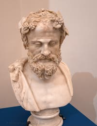 Bust of a satyr in the guise of Bacchus, Archaeological Museum of Naples, Italy