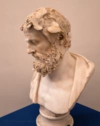 Bust of a satyr in the guise of Bacchus, Archaeological Museum of Naples, Italy