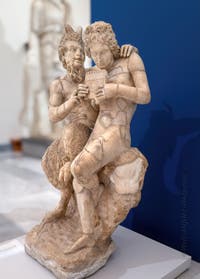 The god Pan and Daphnis, Farnese Collection, Erotic Cabinet, Archaeological Museum of Naples