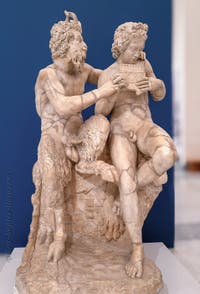 The god Pan and Daphnis, Farnese Collection, Erotic Cabinet, Archaeological Museum of Naples