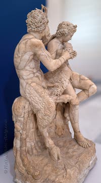 The god Pan and Daphnis, Farnese Collection, Erotic Cabinet, Archaeological Museum of Naples