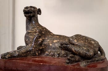 Panther lying down to nurse her cubs, Archaeological Museum of Naples, Italy