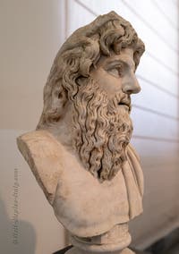 Busts of river deities, fountain elements, Farnese Collection, Archaeological Museum of Naples, Italy