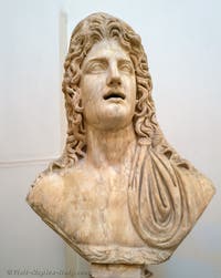 Busts of river deities, fountain elements, Farnese Collection, Archaeological Museum of Naples, Italy