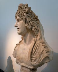 Busts of river deities, fountain elements, Farnese Collection, Archaeological Museum of Naples, Italy