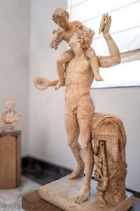 Satyr carrying the infant Dionysus on his shoulders, Farnese Collection, Archaeological Museum of Naples, Italy