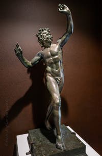 Dancing satyr, Casa del Fauno, Pompeii, Archaeological Museum of Naples, Italy