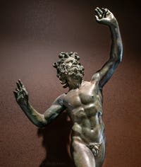 Dancing satyr, Casa del Fauno, Pompeii, Archaeological Museum of Naples, Italy