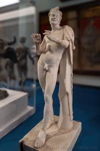 Satyr playing the flute, Praedia di Giulia Felice, Pompeii, Archaeological Museum of Naples, Italy