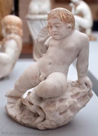 A child frightened by a toad, Casa del Camillo, Pompeii, Archaeological Museum of Naples, Italy