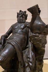 Ancient satyr used as a fountain, Villa dei Papiri, Herculaneum, Archaeological Museum of Naples, Italy