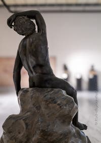 Sleeping satyr, Villa dei Papiri, Herculaneum, Archaeological Museum of Naples, Italy