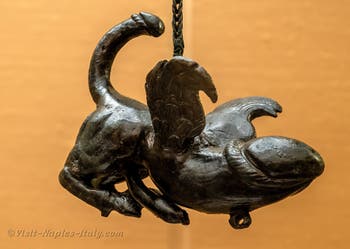 Tintinnabulum, quadruped winged phallus, Pompeii, Erotic Cabinet, Archaeological Museum of Naples