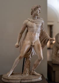 Warrior with a thigh wound, Farnese Collection, Archaeological Museum of Naples, Italy