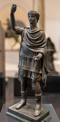 Young man in armour, Nero’s Quadriga, Herculaneum, Archaeological Museum of Naples, Italy