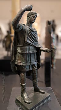 Young man in armour, Nero’s Quadriga, Herculaneum, Archaeological Museum of Naples, Italy