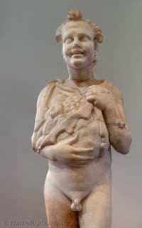 Young satyr holding fruit, Casa del Poeta Tragico, Pompeii, Archaeological Museum of Naples, Italy