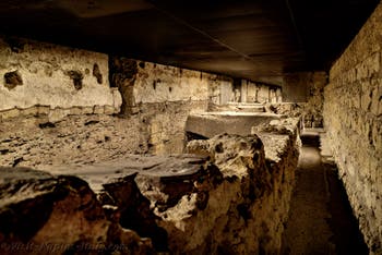 Upper section of the Cardine of the underground Neapolis beneath the Basilica of San Lorenzo Maggiore in Naples, Italy