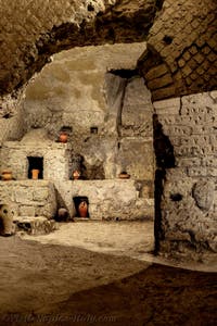 Forno, a bakery in the underground Neapolis district beneath the Basilica of San Lorenzo Maggiore in Naples, Italy