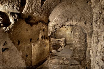 Fullonica, the laundry of the underground Neapolis beneath the Basilica of San Lorenzo Maggiore in Naples, Italy