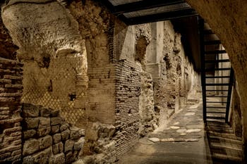 The Cardine or Cardo of the underground Neapolis beneath the Basilica of San Lorenzo Maggiore in Naples, Italy