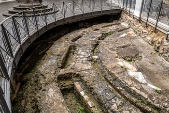 The Tholos of the underground Neapolis beneath the Basilica of San Lorenzo Maggiore in Naples, Italy