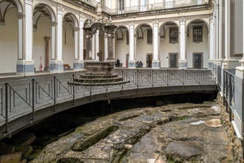 The Tholos of the underground Neapolis beneath the Basilica of San Lorenzo Maggiore in Naples, Italy