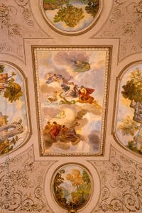 The theatre of the court of the Royal Palace in Naples, Italy