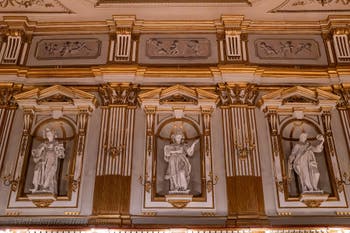 The theatre of the court of the Royal Palace in Naples, Italy