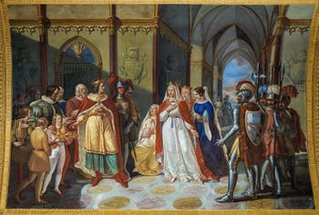 Gennaro Maldarelli, Tancred sends Constance of Hauteville back to Henry VI, the Flemish Hall at the Royal Palace of Naples