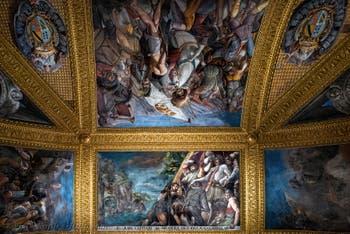 Frescoes in the Hall of the Grand Captain at the Royal Palace of Naples by Battistello