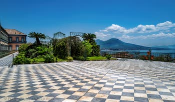The hanging terrace garden of the Belvedere at the Royal Palace of Naples
