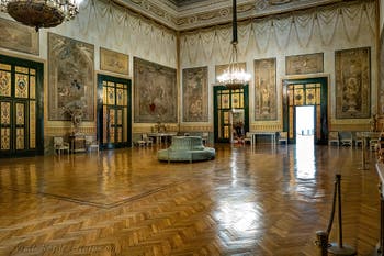 The Hall of Hercules or the Viceroy’s Hall at the Royal Palace of Naples in Italy