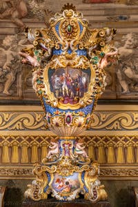 The Hall of Hercules or the Viceroy’s Hall at the Royal Palace of Naples in Italy
