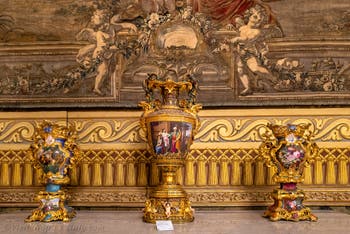 The Hall of Hercules or the Viceroy’s Hall at the Royal Palace of Naples in Italy