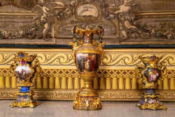 The Hall of Hercules or the Viceroy’s Hall at the Royal Palace of Naples in Italy
