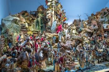The Nativity Scene in the Palatine Chapel of the Royal Palace of Naples, Italy